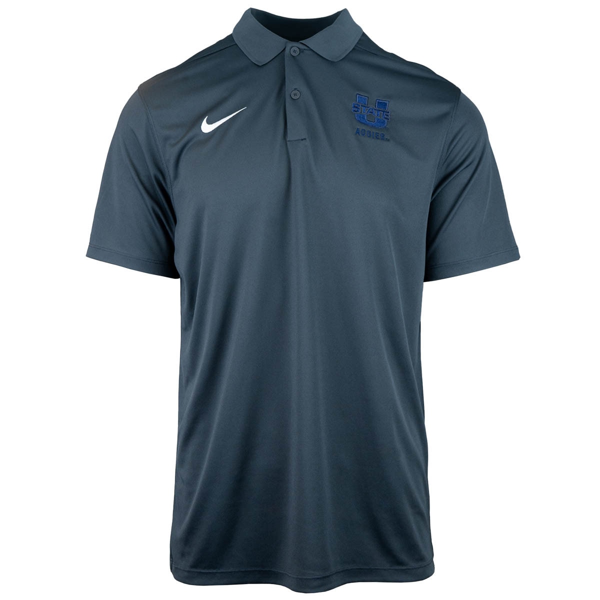 Men's nike u-state aggies anthracite polo